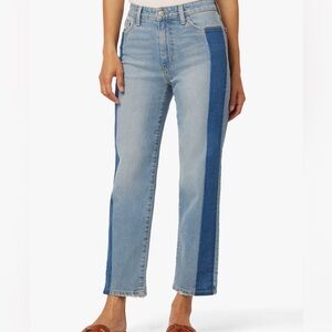 Joe's Jeans Two-Tone Light and Dark Blue Straight Leg Jeans